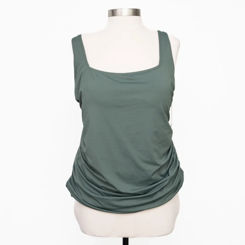 Anne Cole‎ Swim. Square Neck Tankini Top.